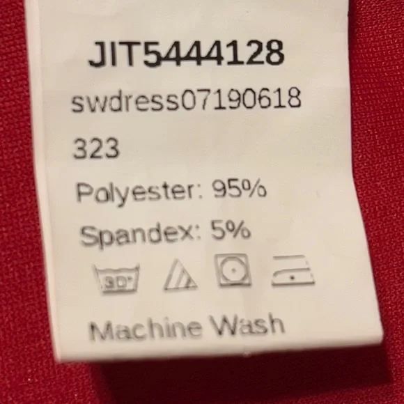 SHEIN V-Neck Body wrap Asymmetrical Dress Sz Small Red. - Picture 7 of 12